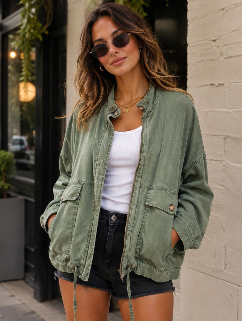 Urban Outfitters Sage Green Utility Jacket Large